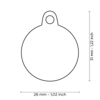 MyFamily Hundemarke Anhänger kleiner Kreis I LOVE DAD mit Gravur