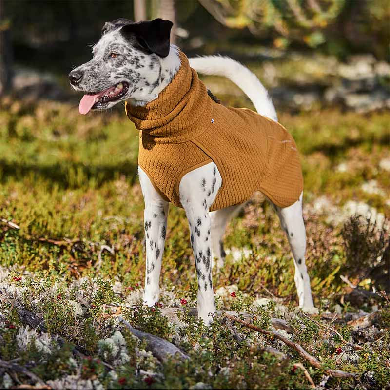Hurtta Warming Midlayer – wärmender Hundepullover 60 ocker desert gold