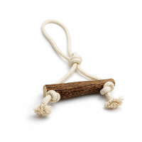 PITUPITA Hirschgeweih Beissring mit Seil vom Rothirsch M