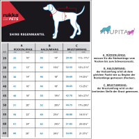 Rukka Pets Regenjacke Shine reflektierender Regenmantel  65