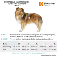 Non-stop dogwear Ramble Brustgeschirr Hundegeschirr in grau pink S