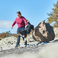 Non-stop dogwear Ramble Brustgeschirr Hundegeschirr in grau pink L