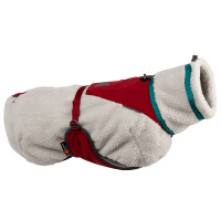 Non-stop Dogwear Trekking Fleece Jacke Pullover für Hunde grau weinrot 36