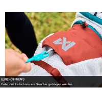 Non-stop Dogwear Trekking Fleece Jacke Pullover für Hunde grau weinrot 55