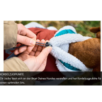 Non-stop Dogwear Trekking Fleece Jacke Pullover für Hunde grau weinrot 55