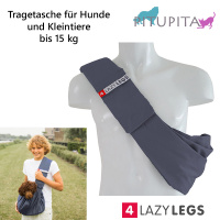 4LazyLegs Tragetasche Tragetuch aus Baumwolle in zwei Größen Dark Blue Navy blau M Hunde bis 14kg