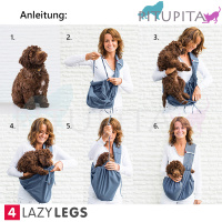 4LazyLegs Tragetasche Tragetuch aus Baumwolle in zwei Größen Army Camouflage M Hunde bis 14kg