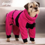 DryUp Body ZIP.FIT Hundebademantel mit Beinen für kleine Hunde in pink