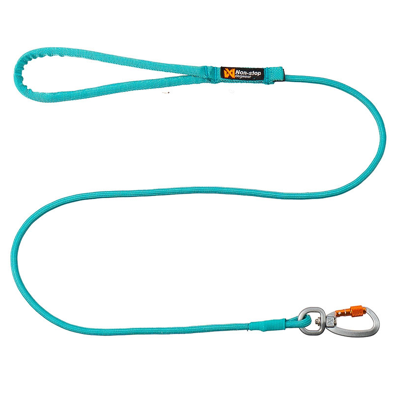 Non-stop dogwear runde Trekking Leine in teal petrol 2,0m | 8mm