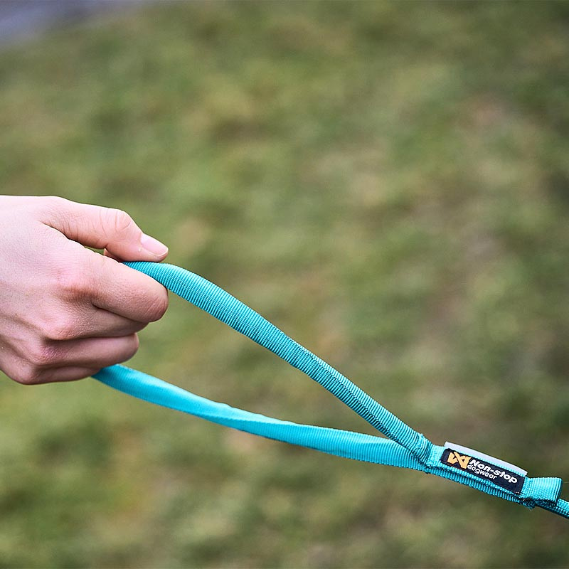 Non-stop dogwear runde Trekking Leine in teal petrol 2,0m | 8mm