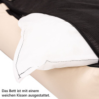 PITUPITA  orthopädisches Hundebett Lewia aus Eco Kunstleder in beige schwarz M