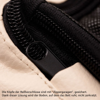 PITUPITA  orthopädisches Hundebett Lewia aus Eco Kunstleder in beige schwarz L