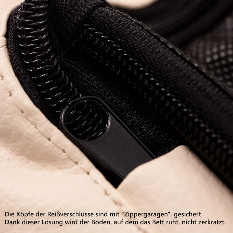PITUPITA  ERSATZBEZUG für das orthopädisches Hundebett Lewia aus Eco Kunstleder beige XL