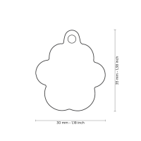 MyFamily Hundemarke Anhänger Pfote blau mit Gravur