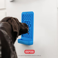 Dexas Snack & Distract Leckmatte Schleckmatte mit Tasche 12,5x22,5cm BLAU