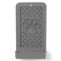 Dexas Snack & Distract Leckmatte Schleckmatte mit Tasche 12,5x22,5cm GRAU