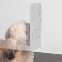 Dexas Snack & Distract Leckmatte Schleckmatte mit Tasche 12,5x22,5cm GRAU