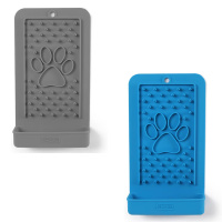 Dexas Snack & Distract Leckmatte Schleckmatte mit Tasche 12,5x22,5cm GRAU