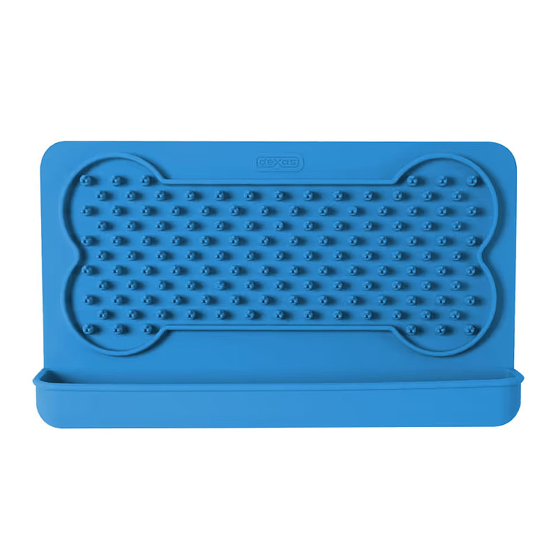 Dexas Snack & Distract Leckmatte Schleckmatte mit Tasche Knochen