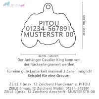 MyFamily Hundemarke Anhänger Cavalier King mit Gravur