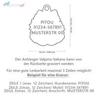 MyFamily Hundemarke Anhänger Volpino Italiano mit Gravur