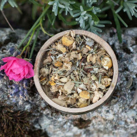 Kräutermischung Grinsetatze unterstützt starke Zähne und Zahnfleisch 75g