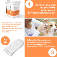 DogsLife Ohrreinigungs-Pads mit Aloe Vera 50 Stück