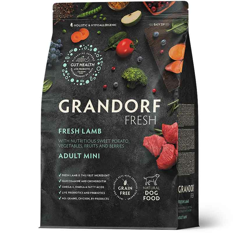 Grandorf Fresh Lamm Trockenfutter mit Süßkartoffel für kleine Hunde