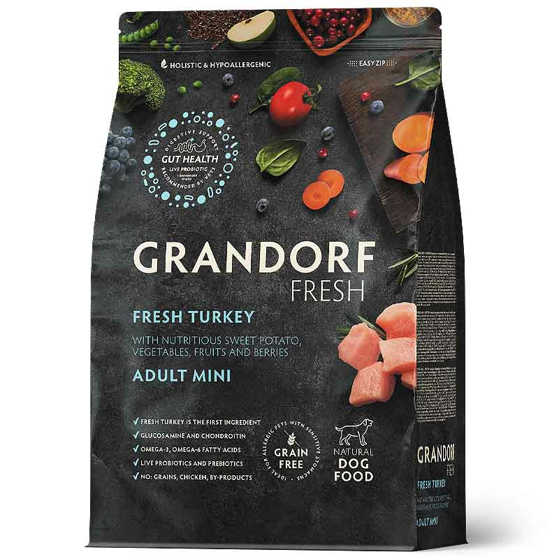 Grandorf Fresh Pute Trockenfutter Pute mit Süßkartoffel für kleine Hunde