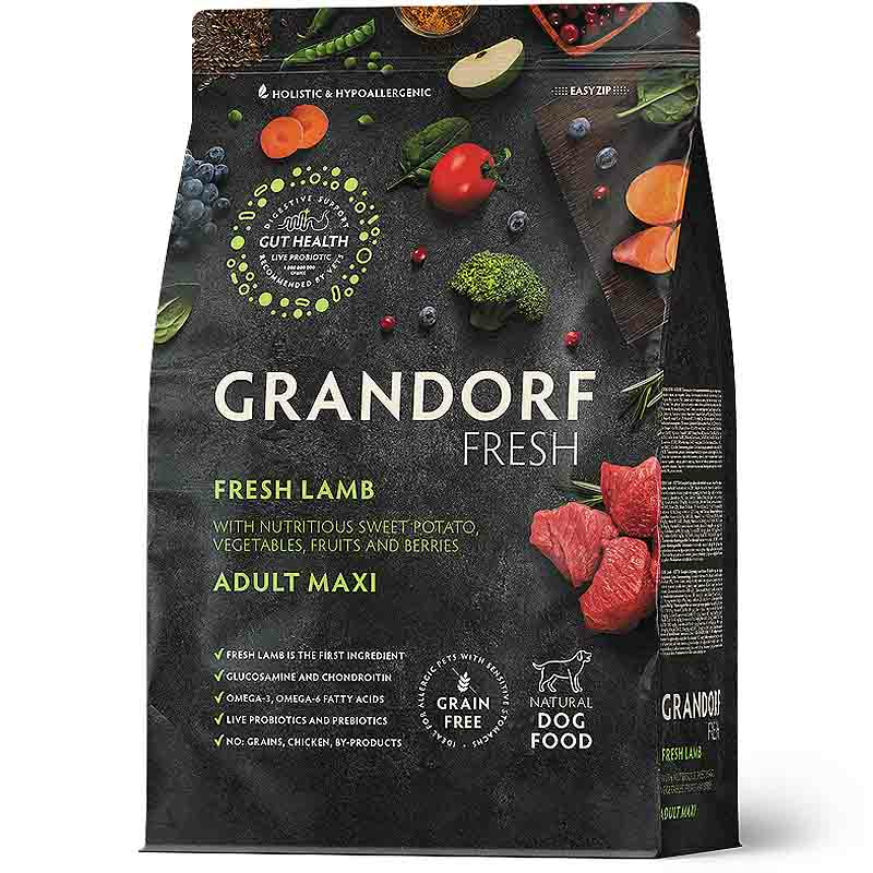 Grandorf Fresh Lamm Trockenfutter mit Süßkartoffel für große Rassen