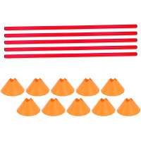 Hürden Set Cavaletti Agility Hundetraining 100cm ORANGE ROT