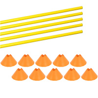 Hürden Set Cavaletti Agility Hundetraining 100cm ORANGE GELB