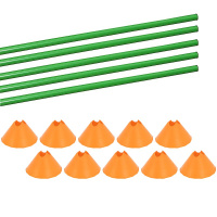 Hürden Set Cavaletti Agility Hundetraining 100cm ORANGE GRÜN