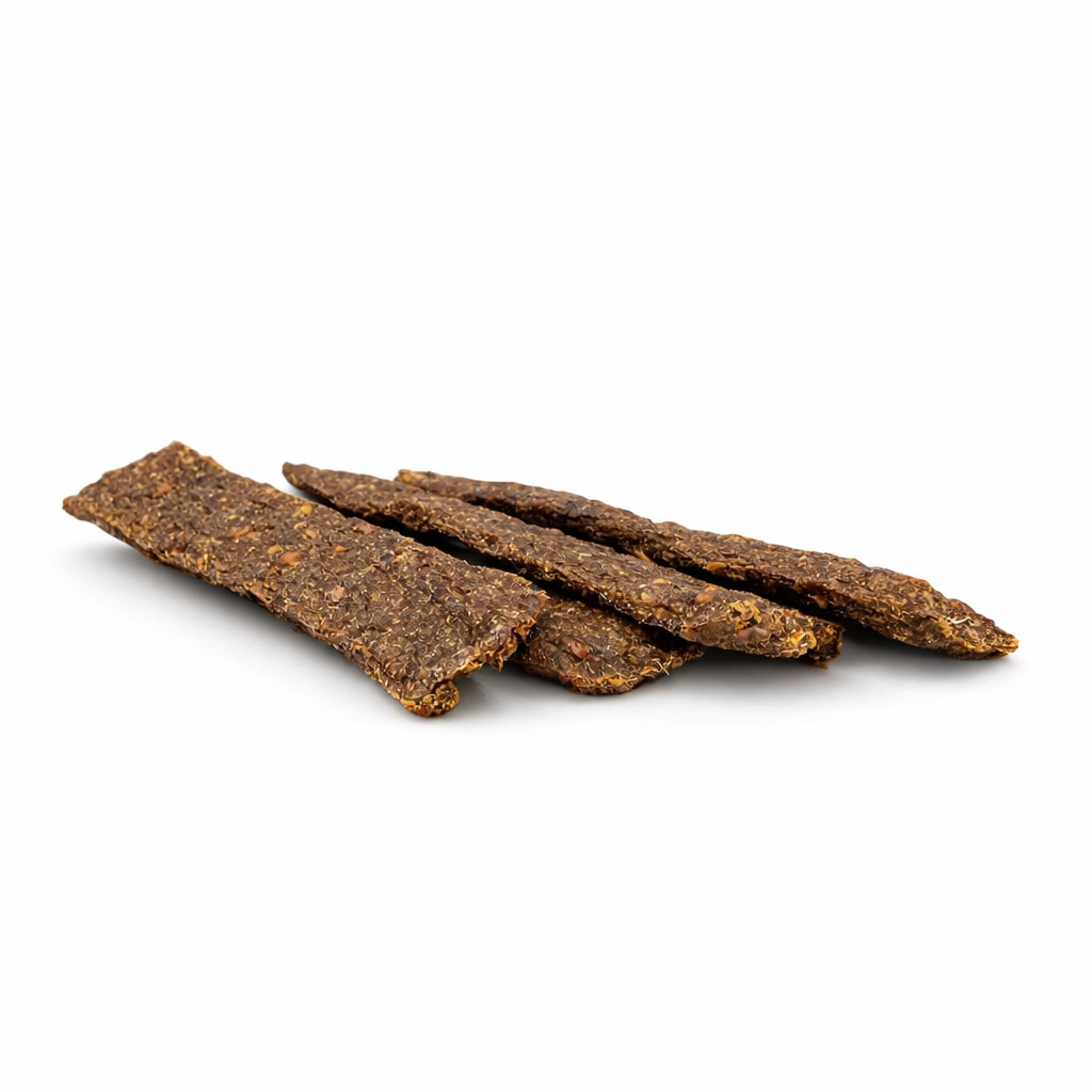 Getrocknete Lachs-Streifen für Hunde
