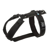 AnnyX Brustgeschirr Hundegeschirr Fun schwarz-schwarz M Steg kurz 23cm
