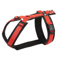 AnnyX Brustgeschirr Hundegeschirr Fun schwarz-rot XL