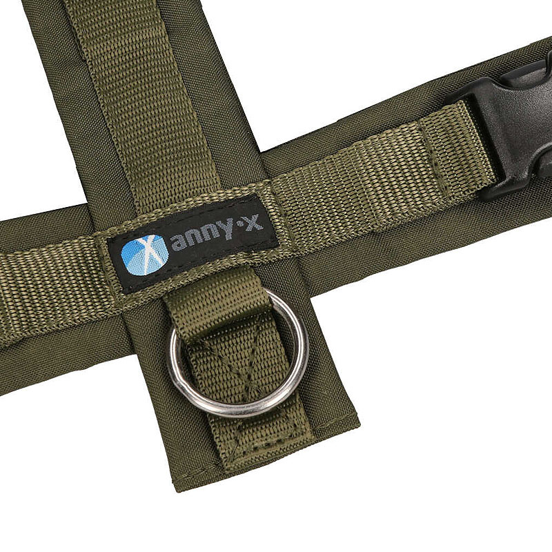 AnnyX Brustgeschirr Hundegeschirr Fun oliv-oliv XS Steg lang 23cm