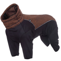 Rukka Pets Subrima Knit Fleece-Overall Pullover mit Beinen Braun-schwarz 65