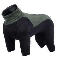 Rukka Pets Subrima Knit Fleece-Overall Pullover mit Beinen Oliv-schwarz 65