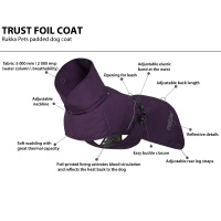 Rukka Pets Trust Foil Wintermantel für Hunde Lila 25