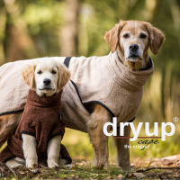 DryUp Trocken Cape Hundebademantel STANDARD Sand-beige L 65cm