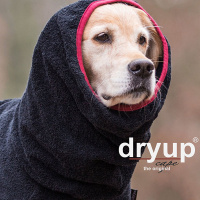 DryUp Trocken Cape Hundebademantel STANDARD Brown-braun XL 70cm