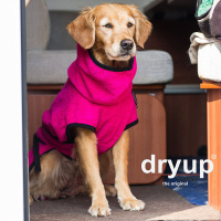 DryUp Trocken Cape Hundebademantel STANDARD Pink M 60cm