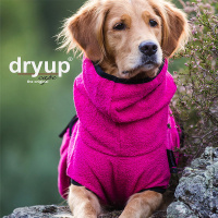 DryUp Trocken Cape Hundebademantel STANDARD Pink L 65cm