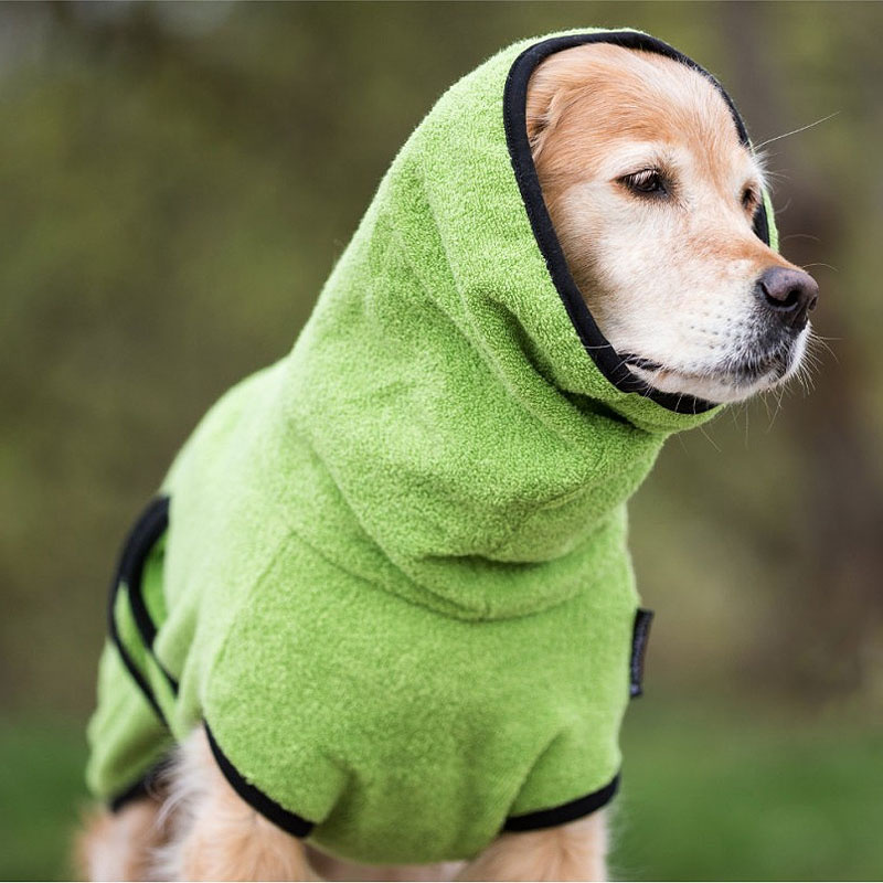 DryUp Trocken Cape Hundebademantel STANDARD Kiwi-grün S 56cm