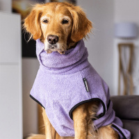 DryUp Trocken Cape Hundebademantel STANDARD Lavendel L 65cm