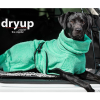 DryUp Trocken Cape Hundebademantel STANDARD Mint-grün L 65cm
