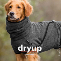 DryUp Trocken Cape Hundebademantel STANDARD Anthrazit-grau S 56cm