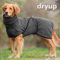 DryUp Trocken Cape Hundebademantel STANDARD Anthrazit-grau M 60cm