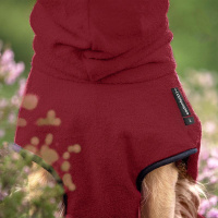 DryUp Trocken Cape Hundebademantel STANDARD Bordeaux-rot S 56cm